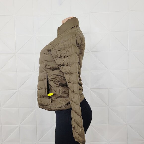 The North Face Women's Army Green Flare 550 Down Quilted Puffer Jacket Size S - Picture 4 of 9